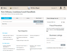 Tablet Screenshot of classifieds.nola.com